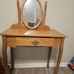 Vanity desk with bench