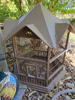 Antique Folk Art Bird Cage