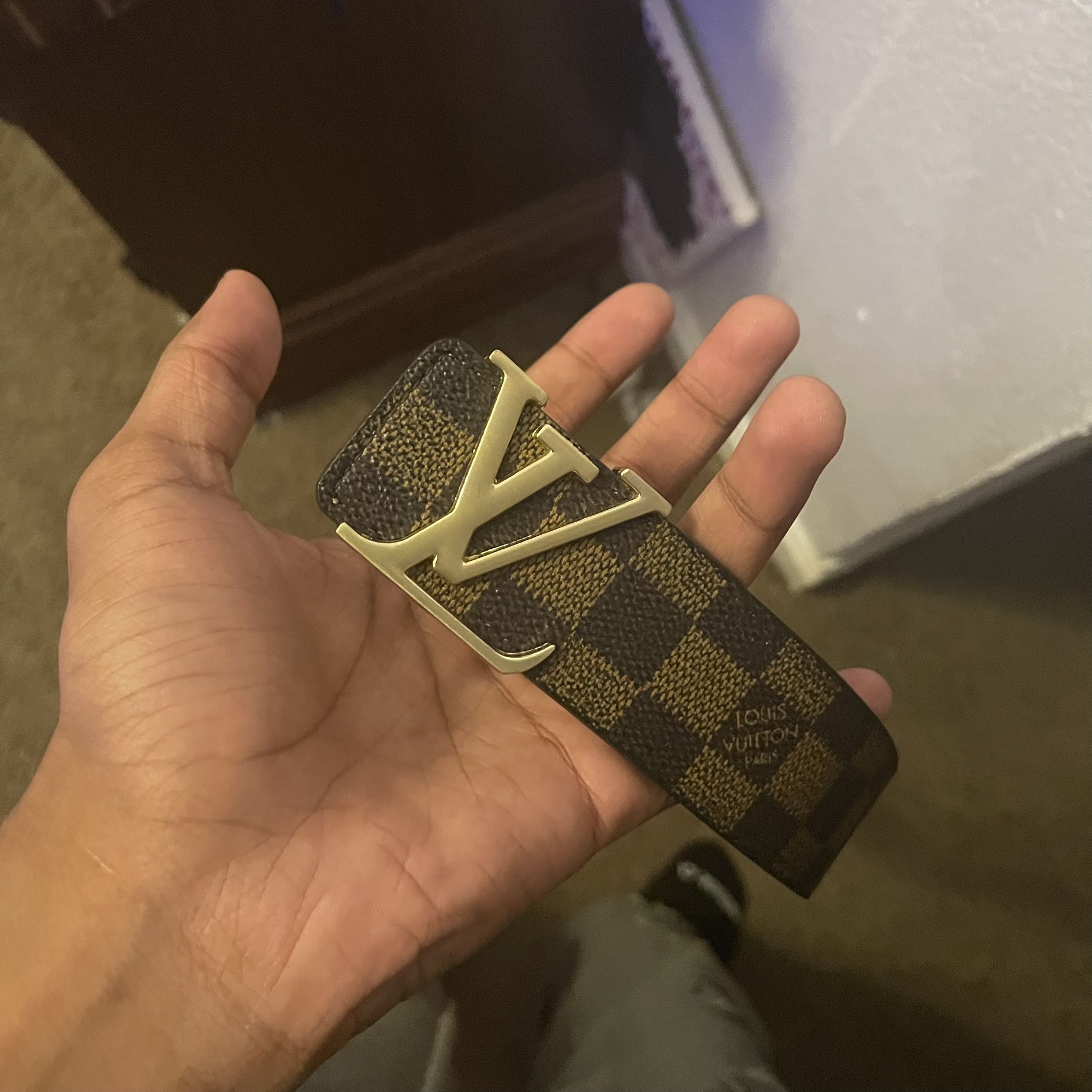 Loui Vuitton Belt Brown And Blackish Color