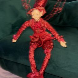 Mark Roberts Fairy Elf RED POINSETTIA Ornament Christmas  Whimsical Retired 