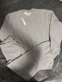 PINK Grey Crewneck Sweatsuit Set