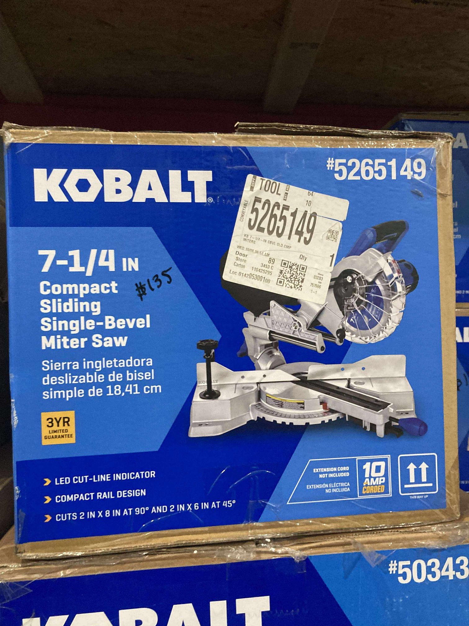 Kobalt 7-1/4in Compact Sliding Miter Saw