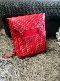 Red goyard bookbag