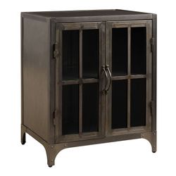 Metal and Glass Storage Cabinet | Industrial Style