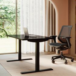 Black Standing Desk with Metal Frame
