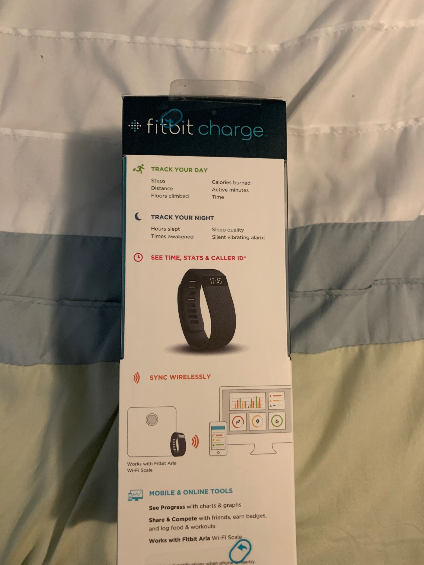 Brand new Fitbit wireless activity wristband it is a large trucks activity any floors climbed has sleep quality syncs with wireless mobile an online t