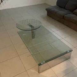 Modern glass coffee table