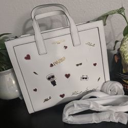 Large Cate Pins Karl Lagerfeld Satchel Crossbody