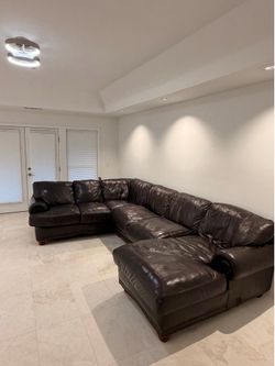 Large Leather Sectional Couch