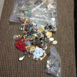 Lot Of Costume Jewelry( Earrings, Necklace, Pendants And Broaches)