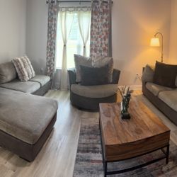 Sectional & Swivel Oversized Chair For Sale
