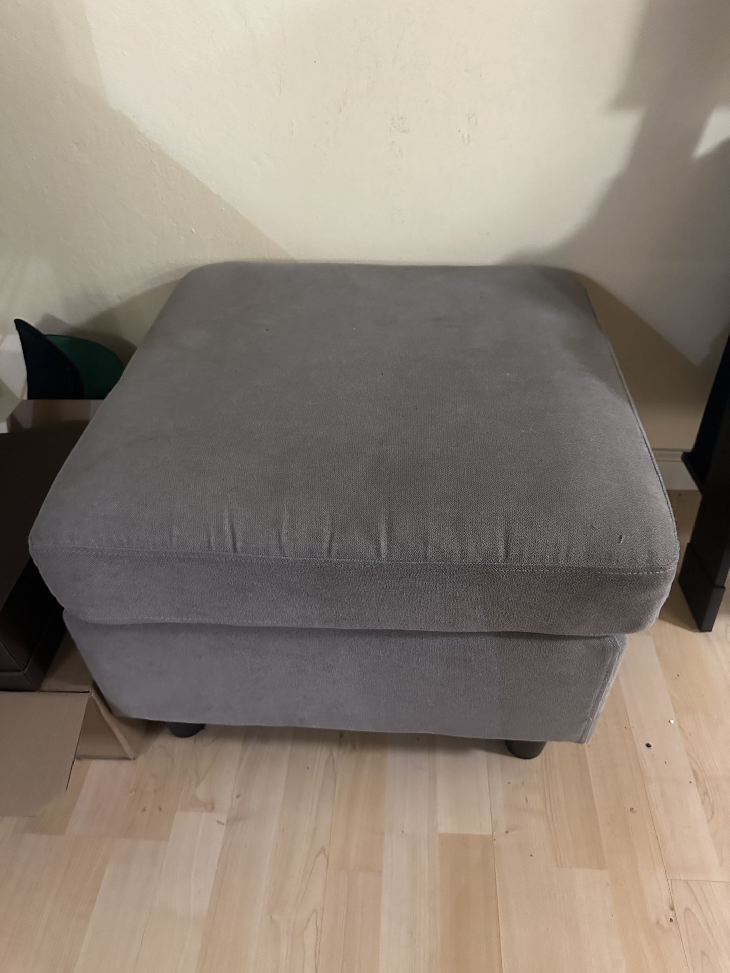 Small Gray Ottoman - Price Drop!
