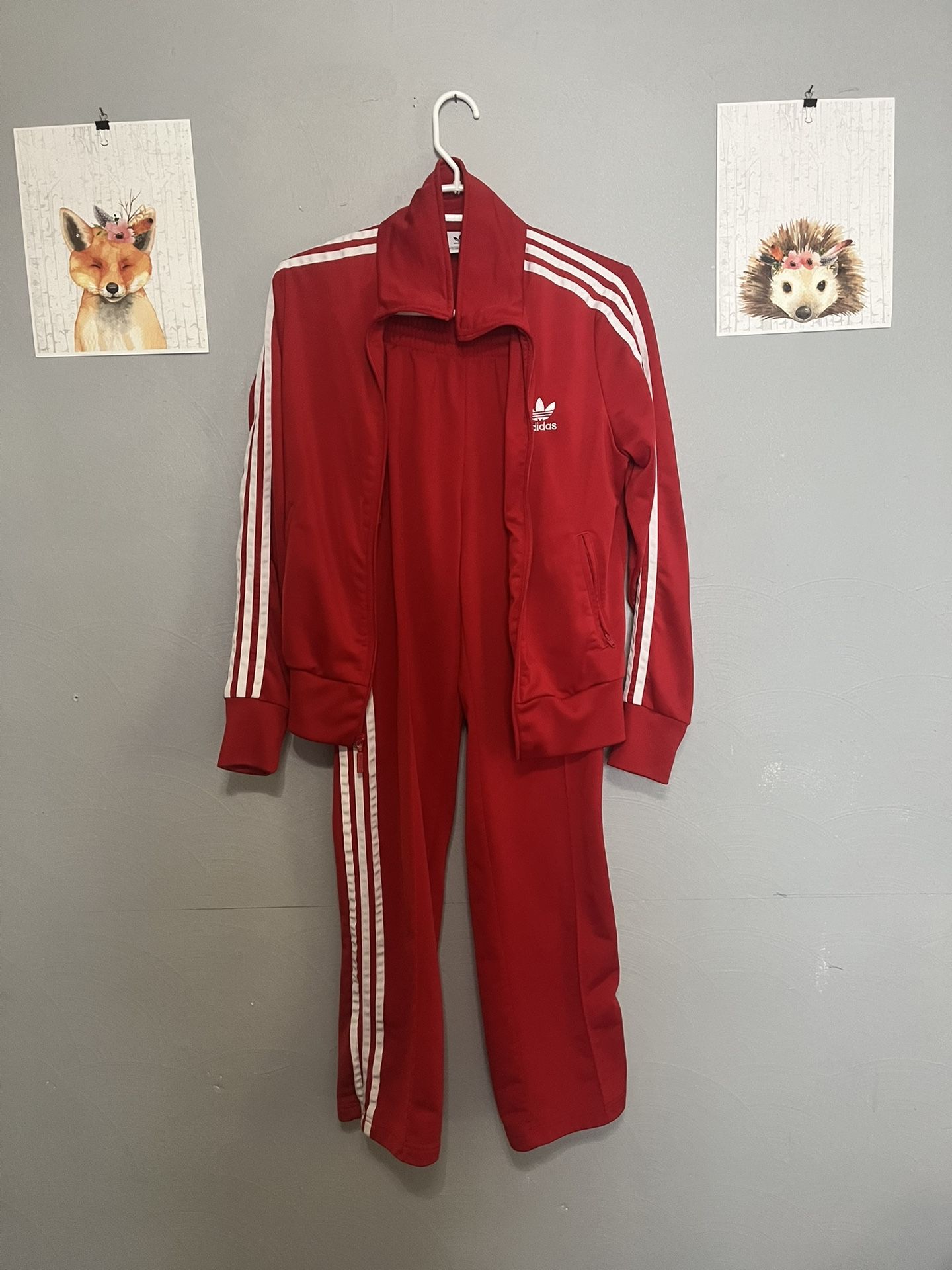 Red Adidas Track Suit