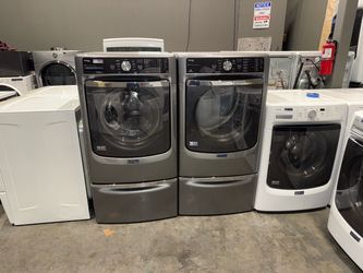MAYTAG XL CAPACITY WASHER DRYER ELECTRIC SET FREE DELIVERY