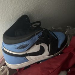 Jordan, baby blue, white, and black