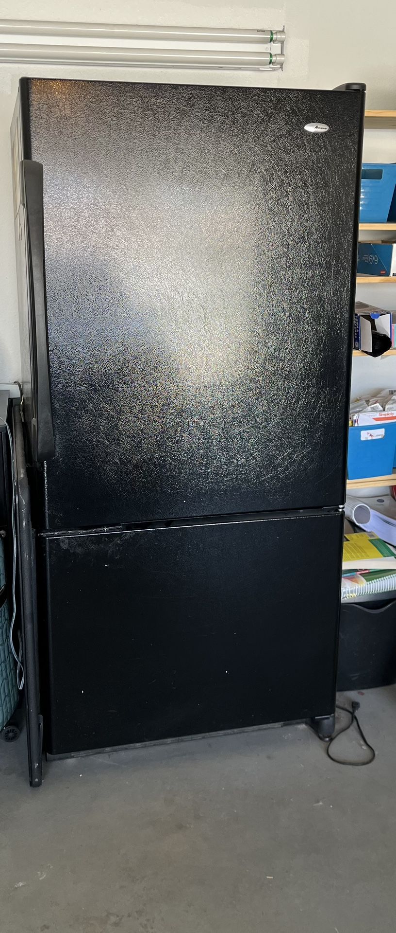 Black Amana Refrigerator