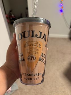 Ouija Board Plastic Tumbler with Straw
