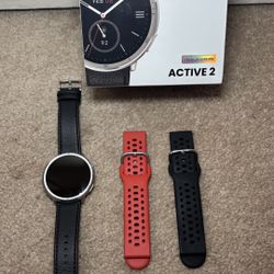 Amazfit Active 2 Premium Smartwatch – Used Like New w/ Box + 3 Bands (Leather & Sport)