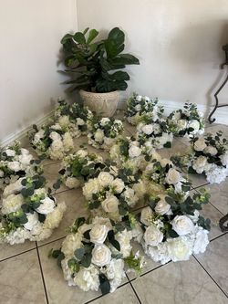 Premium silk faux floral centerpieces