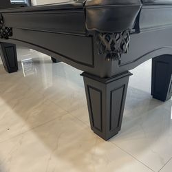 7’ Black Pool Table (Free Delivery & Pro Setup) New Felt Any Color + All Accessories