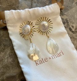 Kate And Mari Astrid Pearl Earrings
