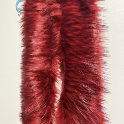 Faux Fur Scarf Red