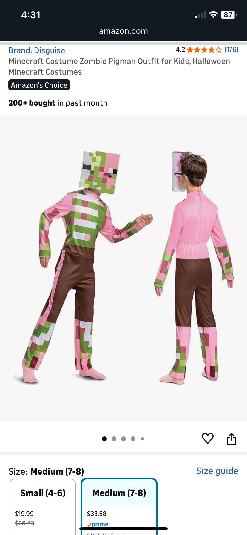 Minecraft costume
