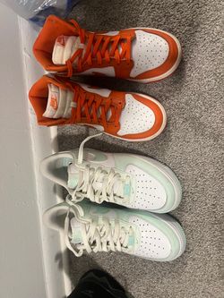 Nike’s Both size 8.5 lime and white $75… Orange and white $80 …Take Both pairs for $140.00 very good Condition!!