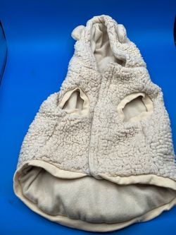 Top Paw beige Sherpa dog hoodie