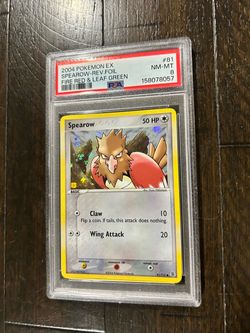 Pokemon EX FireRed & LeafGreen Spearow 81/112 Reverse Holo PSA 8 (2004) 🦅