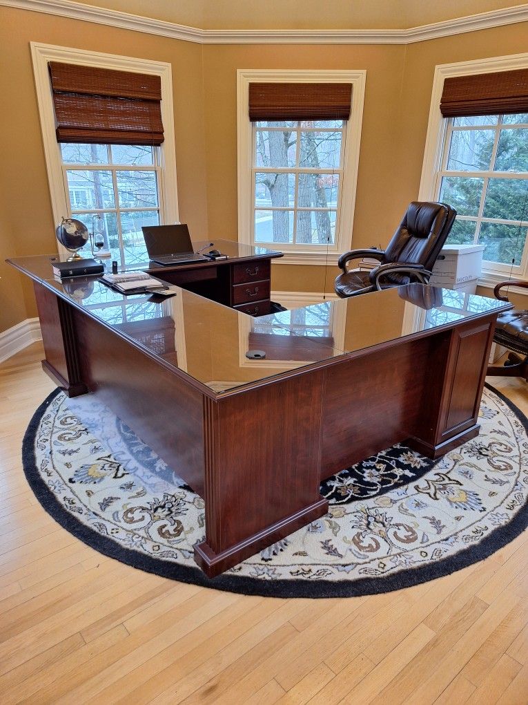 Glass Topped Desk
