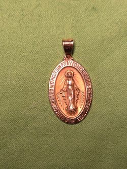 14k Gold Vrgin Mary Miraculous Medal