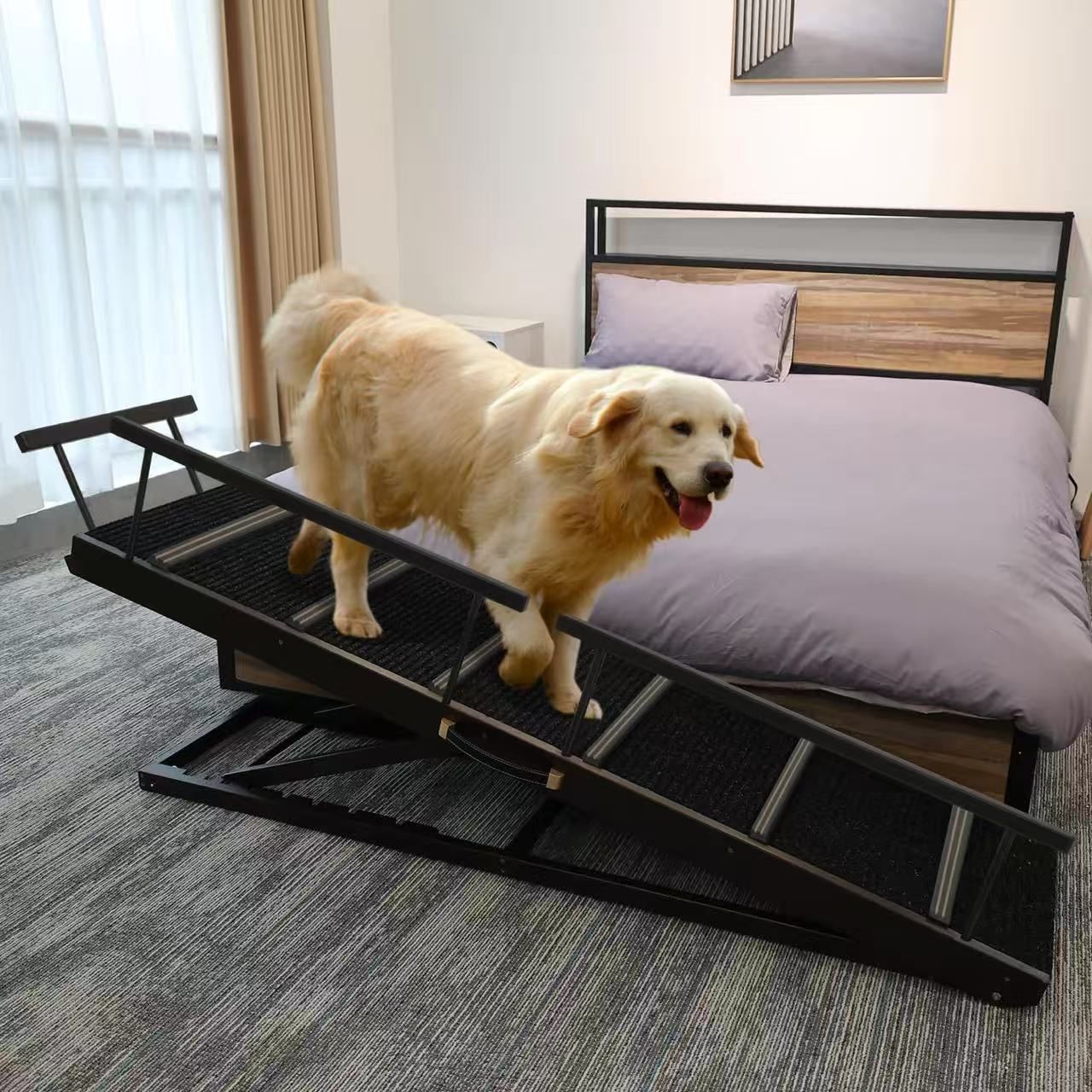 Pet Ramp Folding Portable Wooden Dog & Cat Ramps for Couch or Bed $90