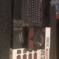 BRAND NEW iBuypower Ares E1 Black Gaming Keyboard AND LED ZEUS E2 Optical Mouse