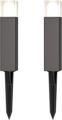 G4 LED Low Voltage Bollard Path Lights Brown 2 Pack,1.2W 80LM 2700K Warm White Metal Body Glass He