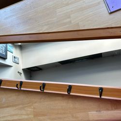 Mirror And Coat Rack /hooks 