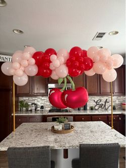 Pre- Loved Cherry Balloon Garland with Foil Cherries