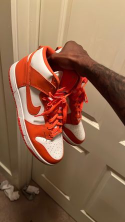 Orange Nike dunks high top