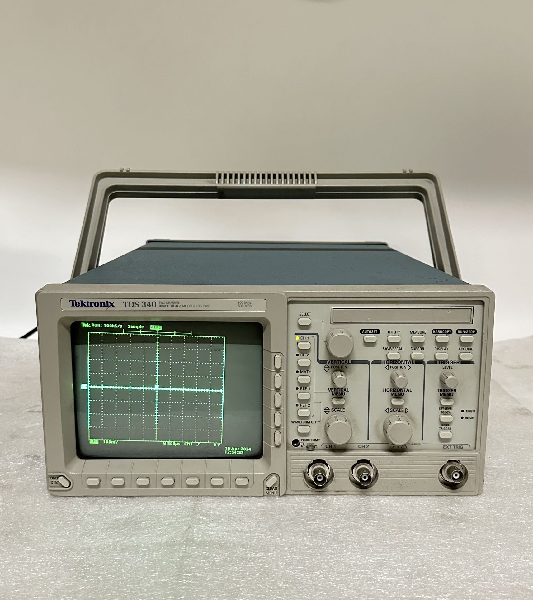 Tektronix TDS340 ~ 2-Channel Digital Real Time Oscilloscope ~ 100MHz 500MS/S