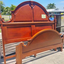 King Size Four Poster Bed With Two Night Stands $100 Delivery Available