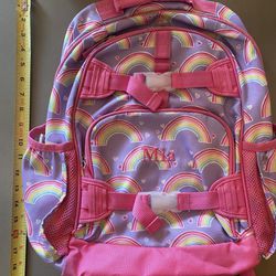 Pottery Barn Kids Rainbow Backpack W/Personalized “Mia” name