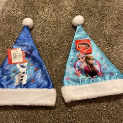 2santa Hats, From Frozen, Elsa And Olaf  New With Tags 