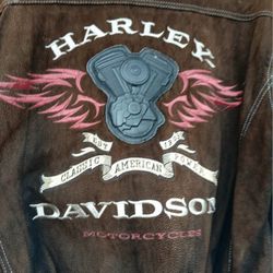 Harley Davidson Suede Bomber Jacket 