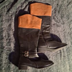 Black N Brown Top Boots