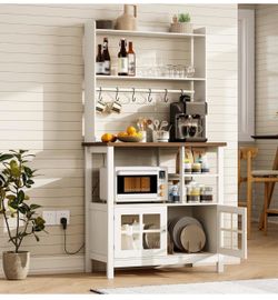 ❤️‍🔥B) Microwave Stand Kitchen Cabinet