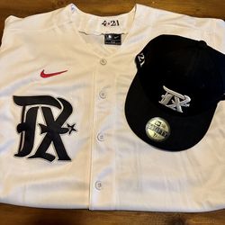 Seager And DeGrom Texas Rangers Baseball Jersey w/ Baseball Hat 