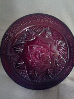 Depression Glass. "RUBY Red colored"