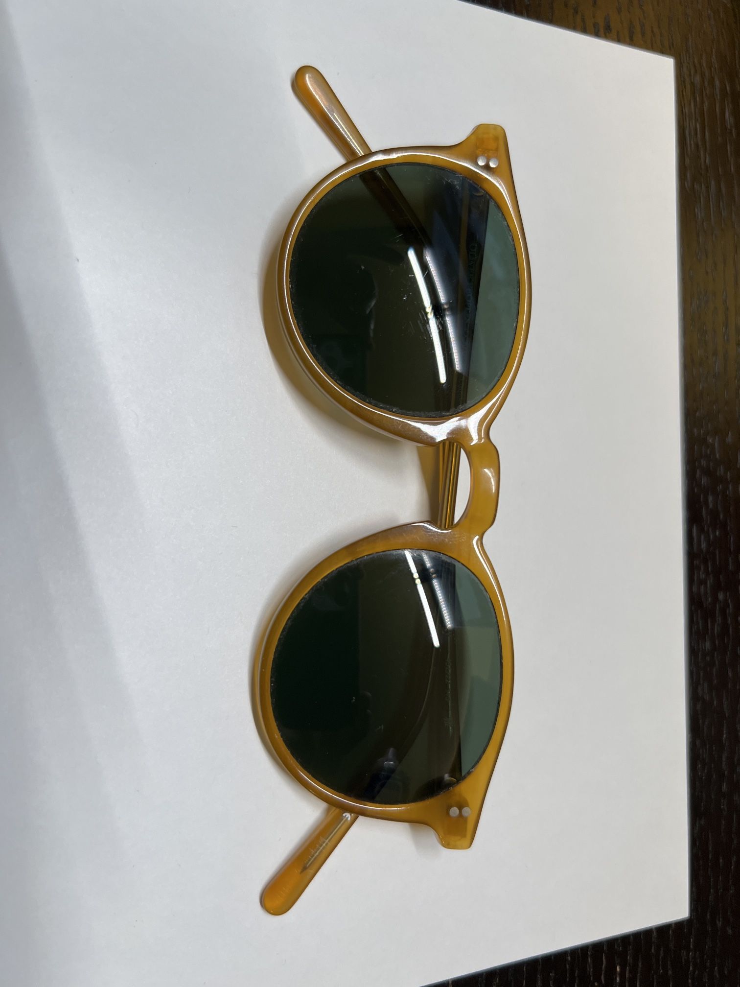 Oliver Peoples Limited Edition Sunglasses O'Malley - T45 - Amber Tortoise - Indigo Vintage