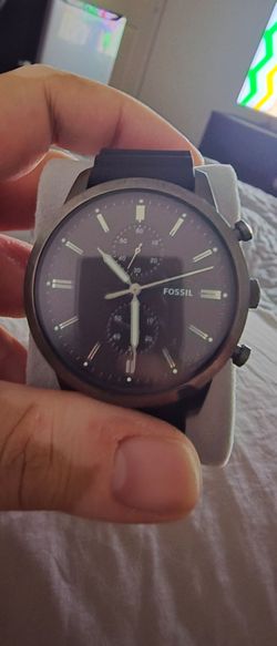 Black Fossil Chronograph Watch – Pre-Owned