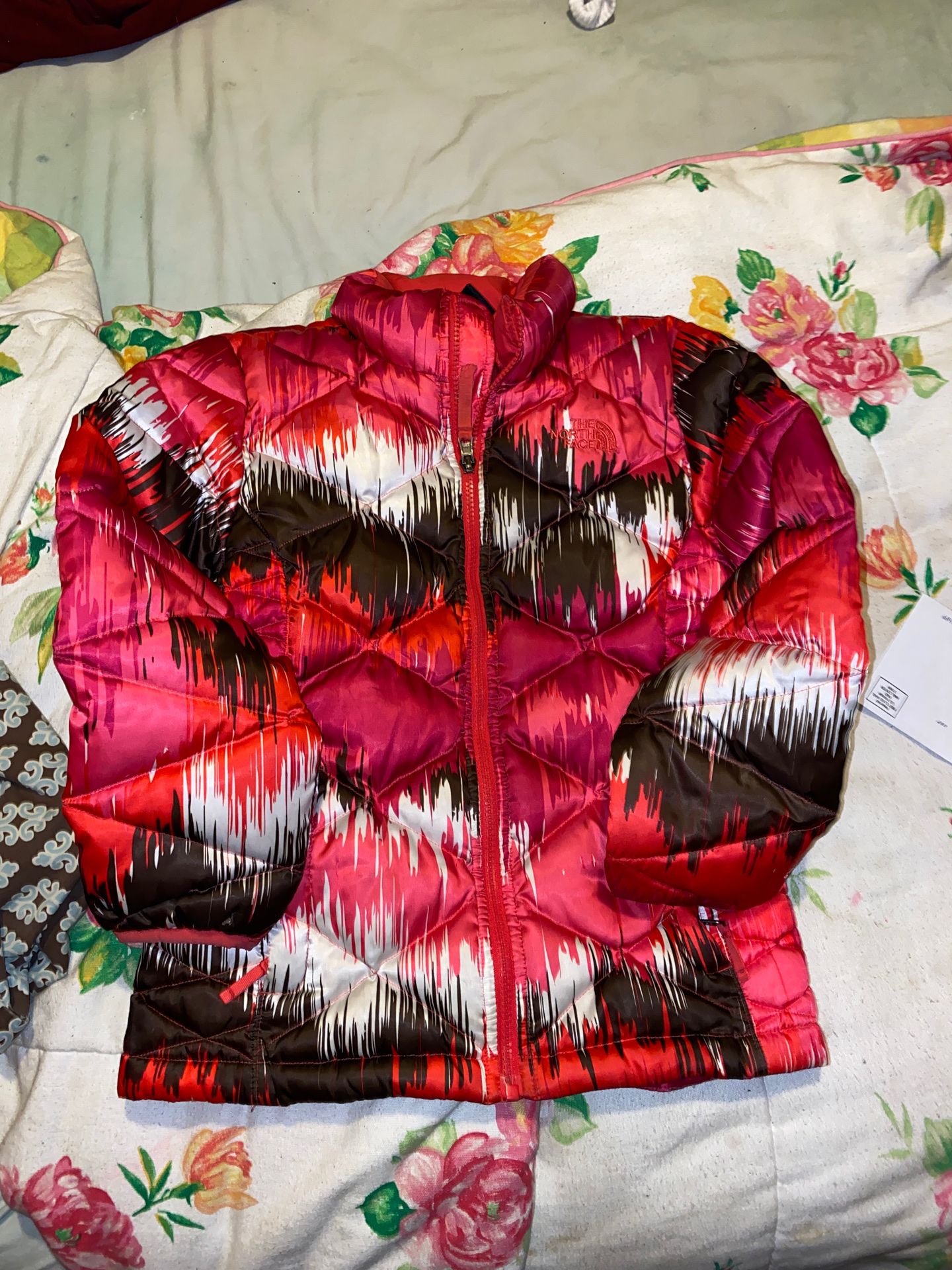 Multi color north face jacket